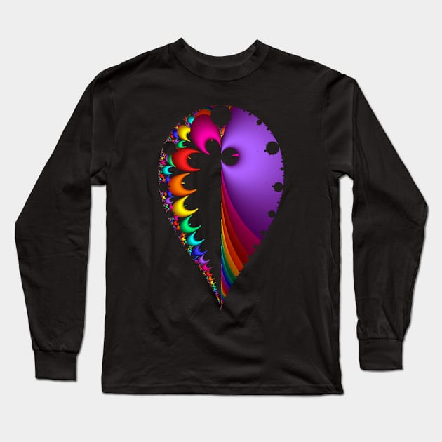 20150123-003-3500 Black Inverted, Mandelbrot Long Sleeve T-Shirt by rupertrussell